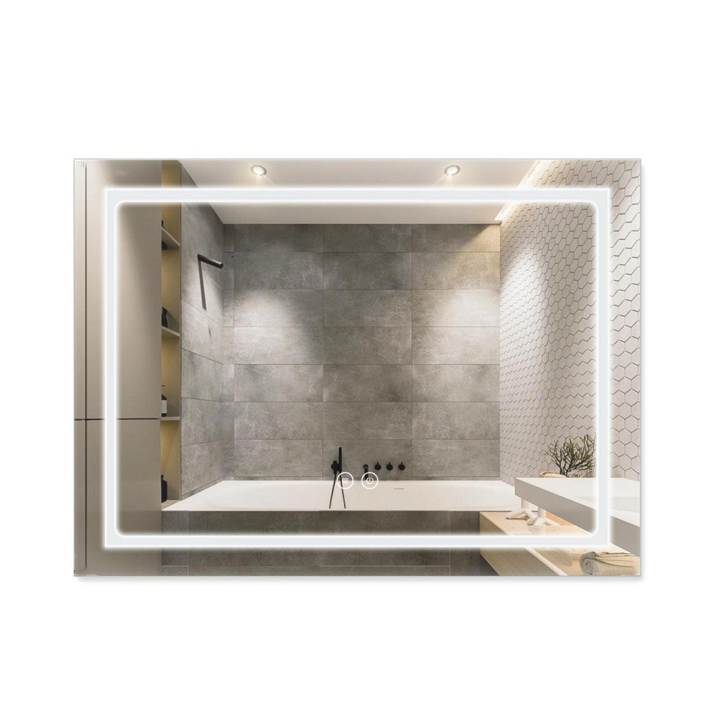 Дзеркало Qtap Mideya (DC-F904) 800х600 з LED-підсвіткою Touch, з димером QT2078F904W Київ - фото 9
