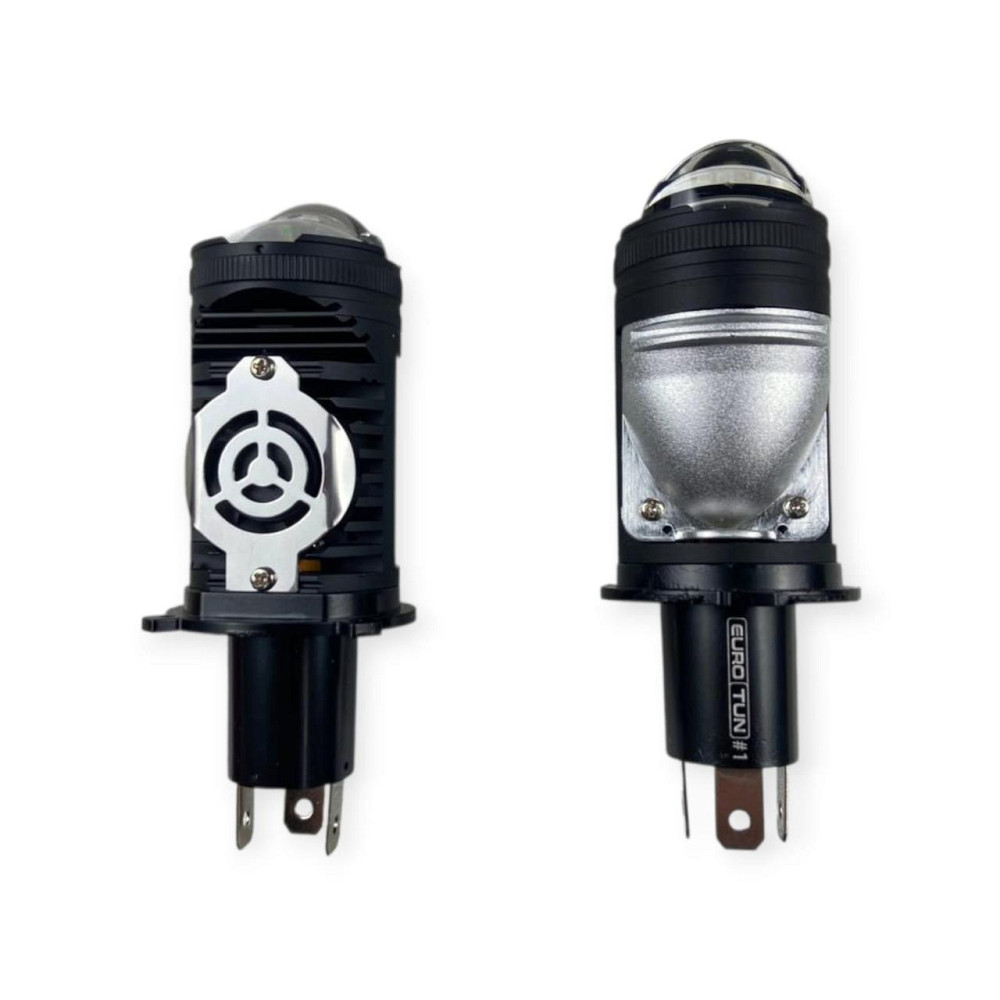 Автолампа з лінзою H4 12V-24V 60W EUROTUN NL-H 6000К 10000L CAN BUS радіатор LED Мукачево - фото 4