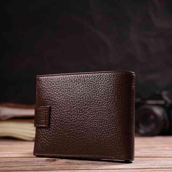 Практичний горизонтальний гаманець для чоловіків із натуральної шкіри флотар CANPELLINI 21886 Коричневий Київ