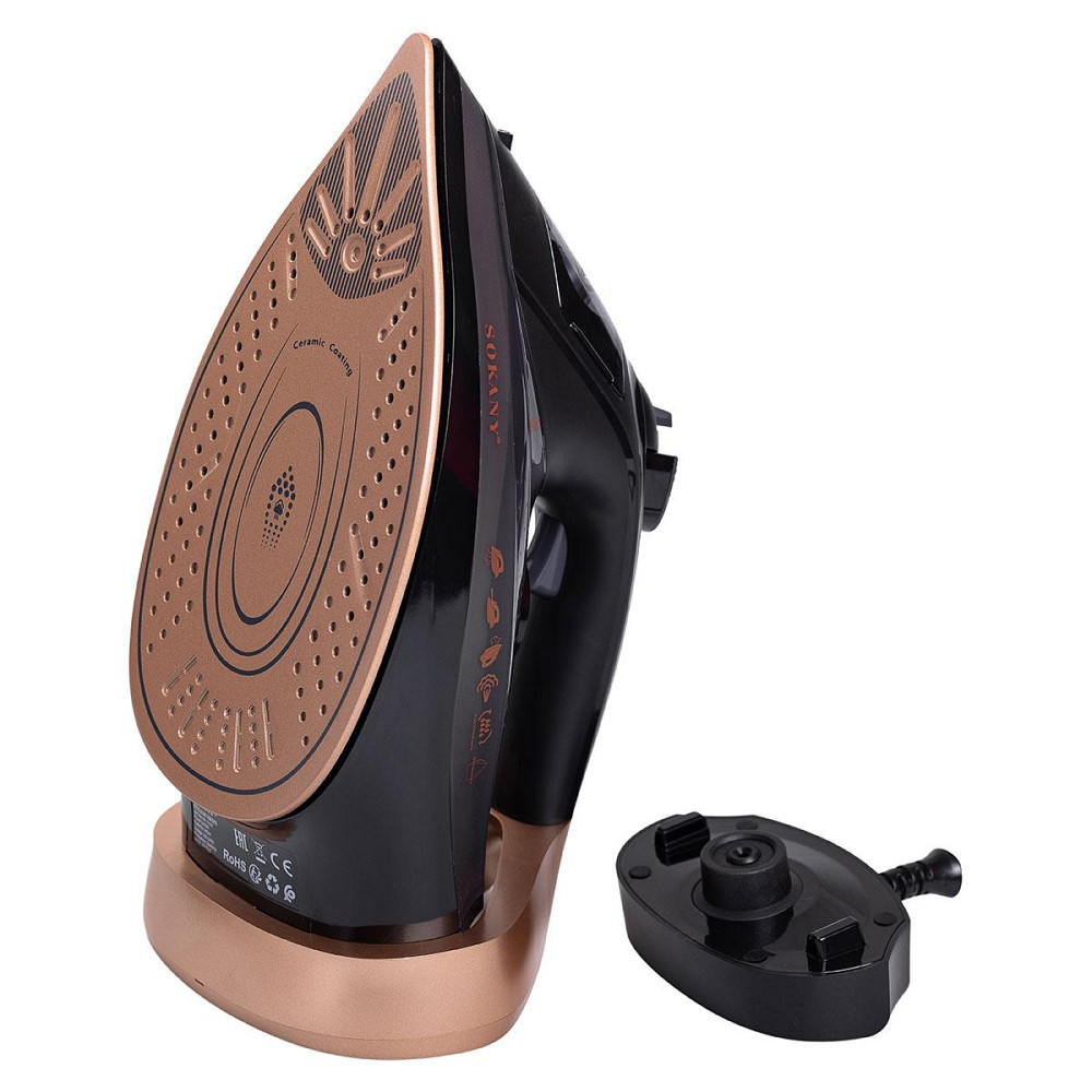 Беспроводной паровой утюг с автоотключением Sokany 2400 Вт Киев - изображение 8