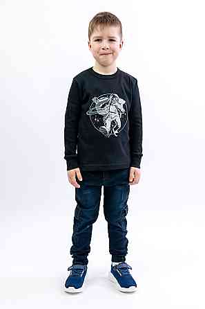 Світшот дитячий, Космос, чорний топ Крохатушка одяг Київ