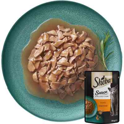 Вологий корм для кішок Sheba з індичкою в соусі 85 г (4770608265434) Вінниця