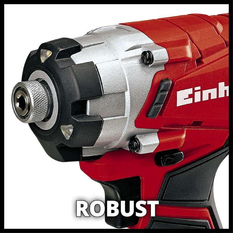 Набор ударная отвертка Einhell TE-CI 18 Li Solo + зарядное устройство и аккумулятор 18V 2,5 Ah Киев - изображение 6