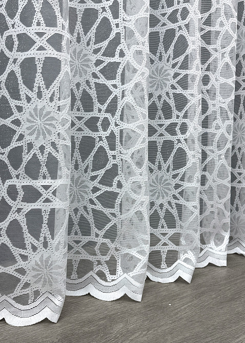 Тюль жаккард, цвет белый 1605т Киев - изображение 6