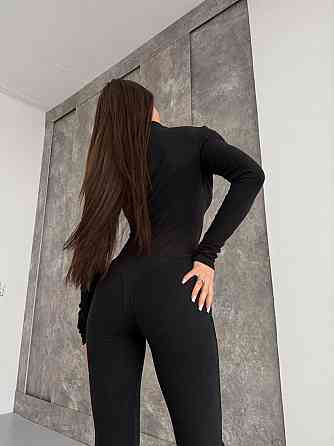 Женский теплый облегающий комбинезон пума Черный, 44/46 Одесса