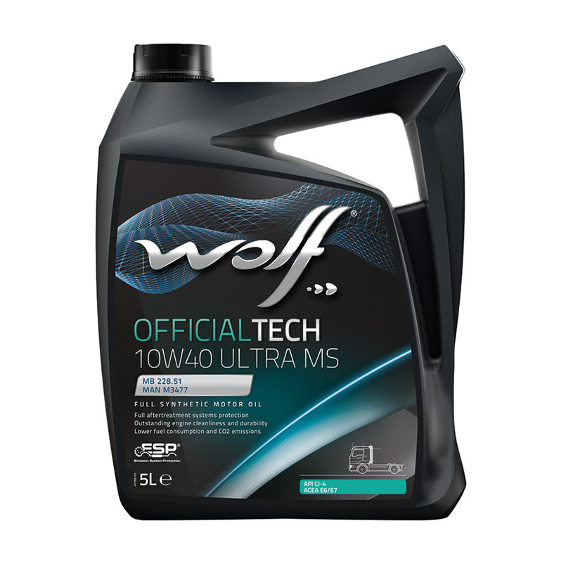 Моторне масло Wolf Official Tech Ultra MS 10W-40 5л Львів - фото 1