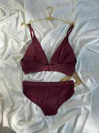 Женский комплект нижнего белья Бюст и трусики Базовый комплект белья для спорта марсала Одесса