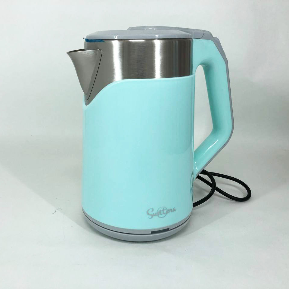 Компактний електричний чайник для дому, Чайники металеві з нержавіючої сталі, Електрочайник на кухню GF-69 Львів - фото 4