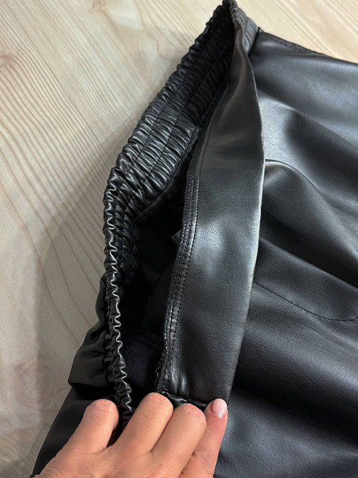 Брюки жіночі Gritana 237 з екошкіри МОМ на резинці великі розміри чорні, чорний, 5XL Київ - фото 9