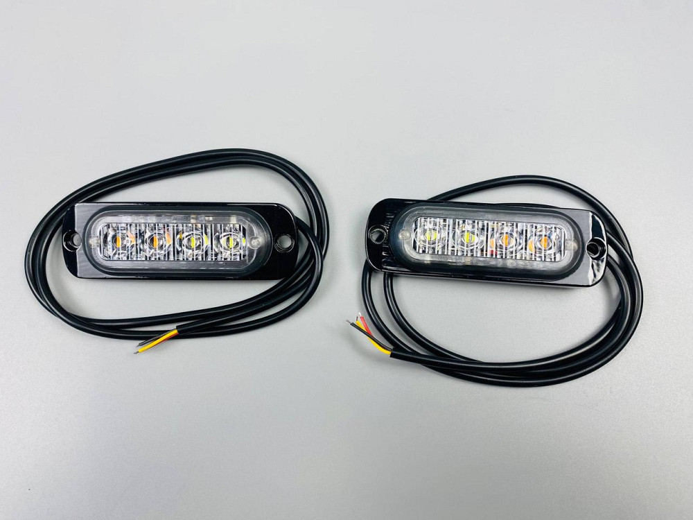 Стробоскоп автомобільний, Аварійні попереджувальні вогні для транспортних засобів LED 12В/24В (4 Led діодів) Мукачево - фото 7