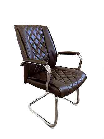 Офисное кресло конференционное Tehforward Dionis CF хром Темно-Коричневое Киев