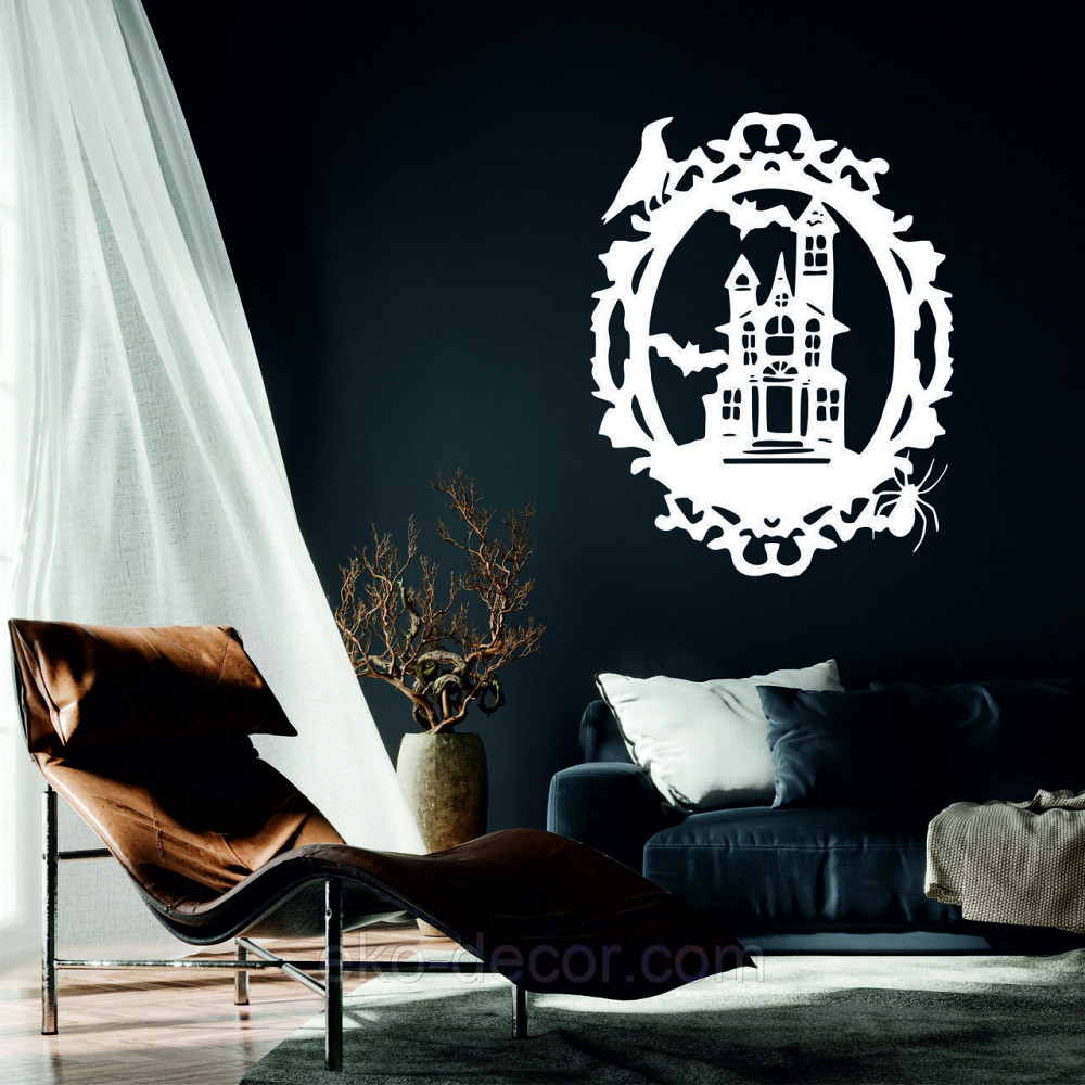 Декоративне настінне Панно «Замок», Декор на стіну 50*39 см, Білий Київ - фото 1