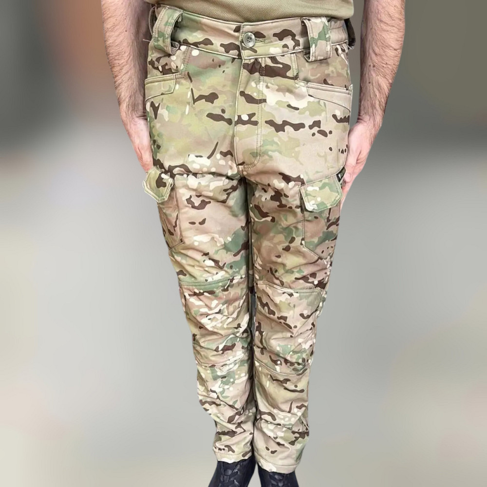 Штани тактичні зимові Wolftrap, SoftShell з флісом, розмір 3XL, Мультикам, штани для військових софтшелл (wt_1062) Solmir Київ - фото 1