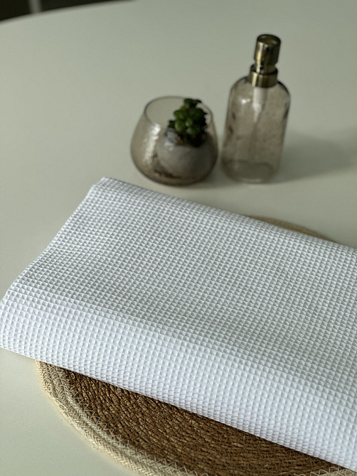 Вафельное полотенце Ideal Textile 100х150 см 220 г/м2 (56861026) Білий Черновцы - изображение 4