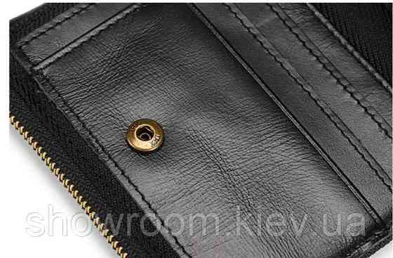 Мужское кожаное портмоне на кнопке Leather Collection (2766) Киев