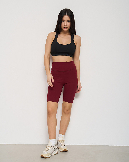 Велосипедки жіночі в рубчик Nicoletta 10075 XXL, Бордовий Київ - фото 3