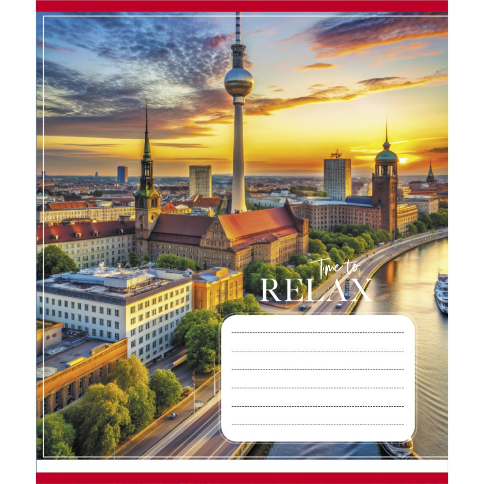 Зошит загальний "Міста в вогнях" 096-630107K-3 в клітинку, 96 аркушів (959063) Вінниця - фото 1