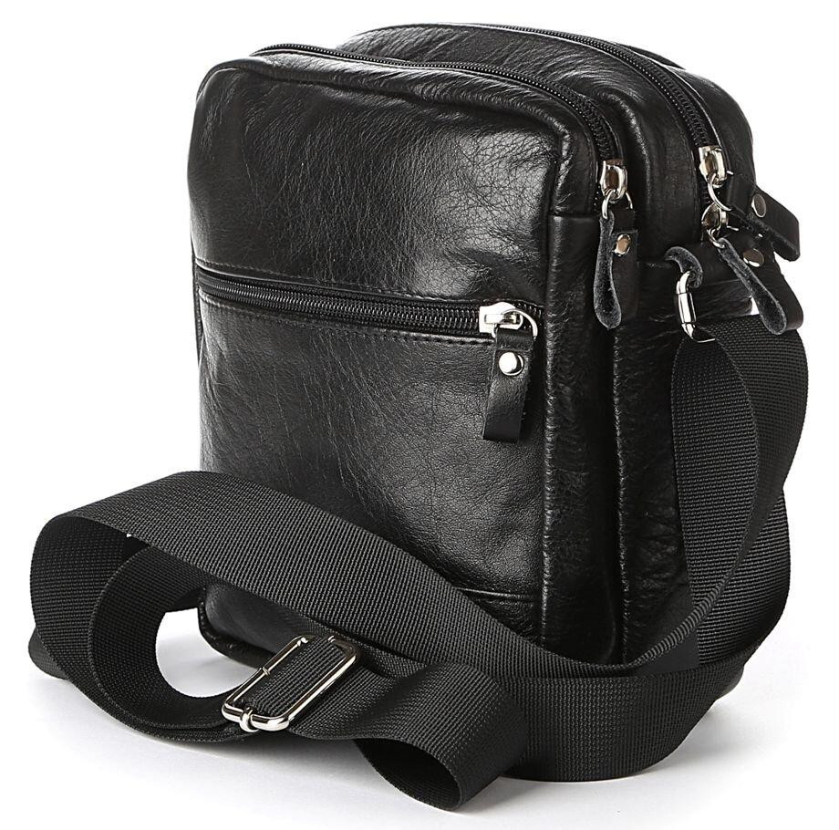 Сумка чоловіча шкіряна Чорна (SHVIGEL) Київ - фото 7