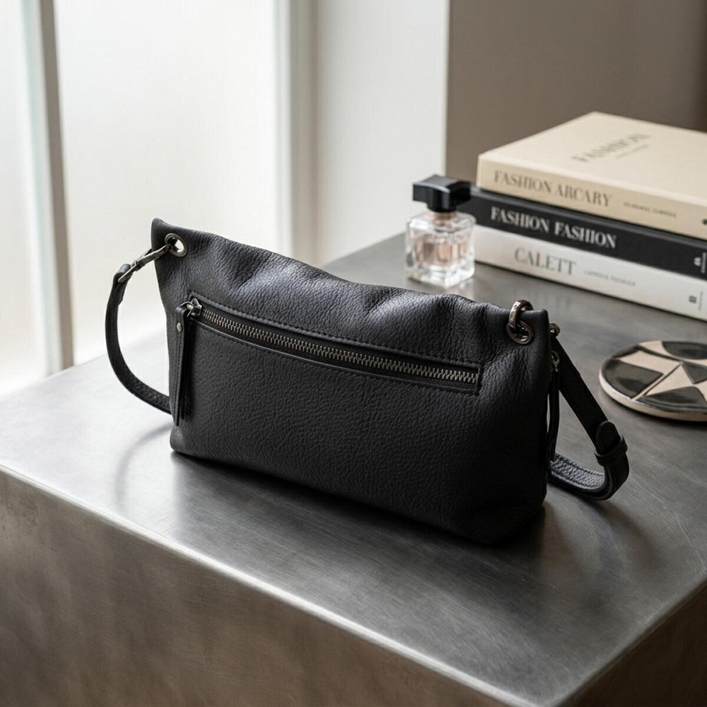 Модна жіноча сумка на плече з натуральної шкіри Vintage 23004 Чорний Київ - фото 12