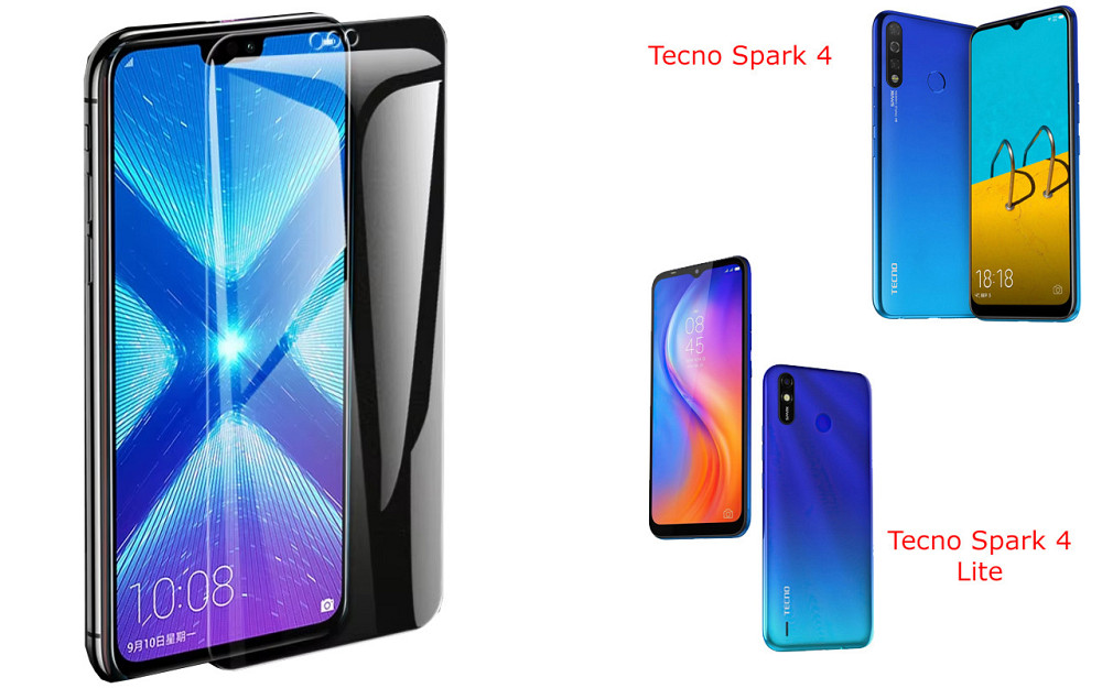 Защитное стекло NeoGlass для Tecno Spark 4 (KC2), Spark 4 Lite (BB4k) – ультрапрозрачное и устойчивое Киев - изображение 2