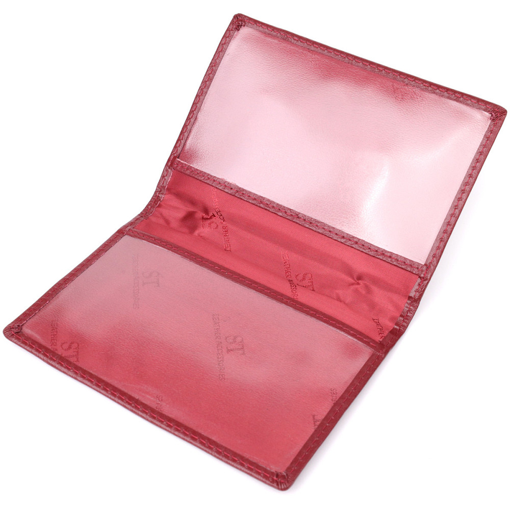 Красива обкладинка на паспорт універсального формату з натуральної шкіри ST Leather 23079 Чорний Київ - фото 6