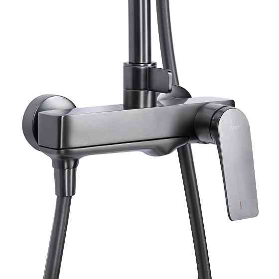 Душова система універсальна Qtap Vlasta New на три споживачі (з виливом) QTVLA111GMB45651 Gunmetal Black PVD Київ