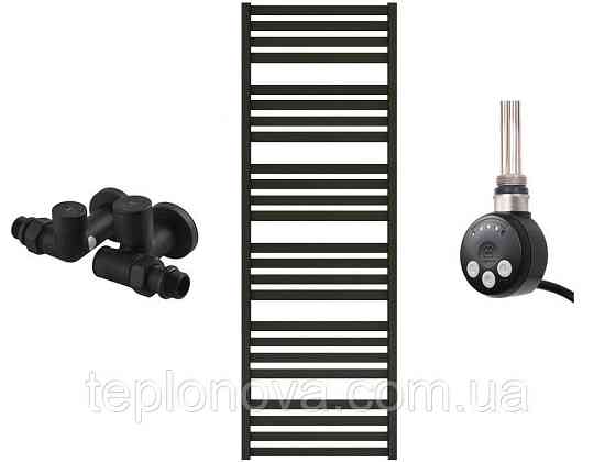 Комбинированный Полотенцесушитель Плоский Черный 1460х500 Terma Marta Черновцы
