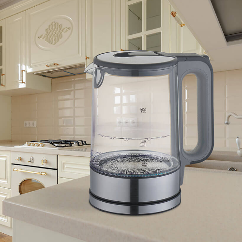 Електрочайник 1,7л 2200W скло (диск) сірий MR-053-GREY Maestro Житомир