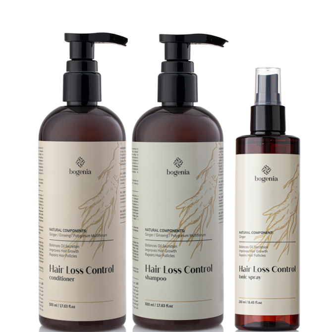 Набор для ухода за волосами Bogenia Hair Loss Control (Шампунь Кондиционер Тоник) против выпадения Запорожье - изображение 1