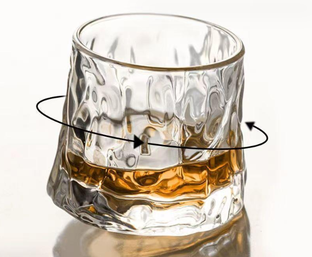 Келих-доф для віскі, що обертається на дерев'яній підставці, склянка Дзиґа Кременчук - фото 7
