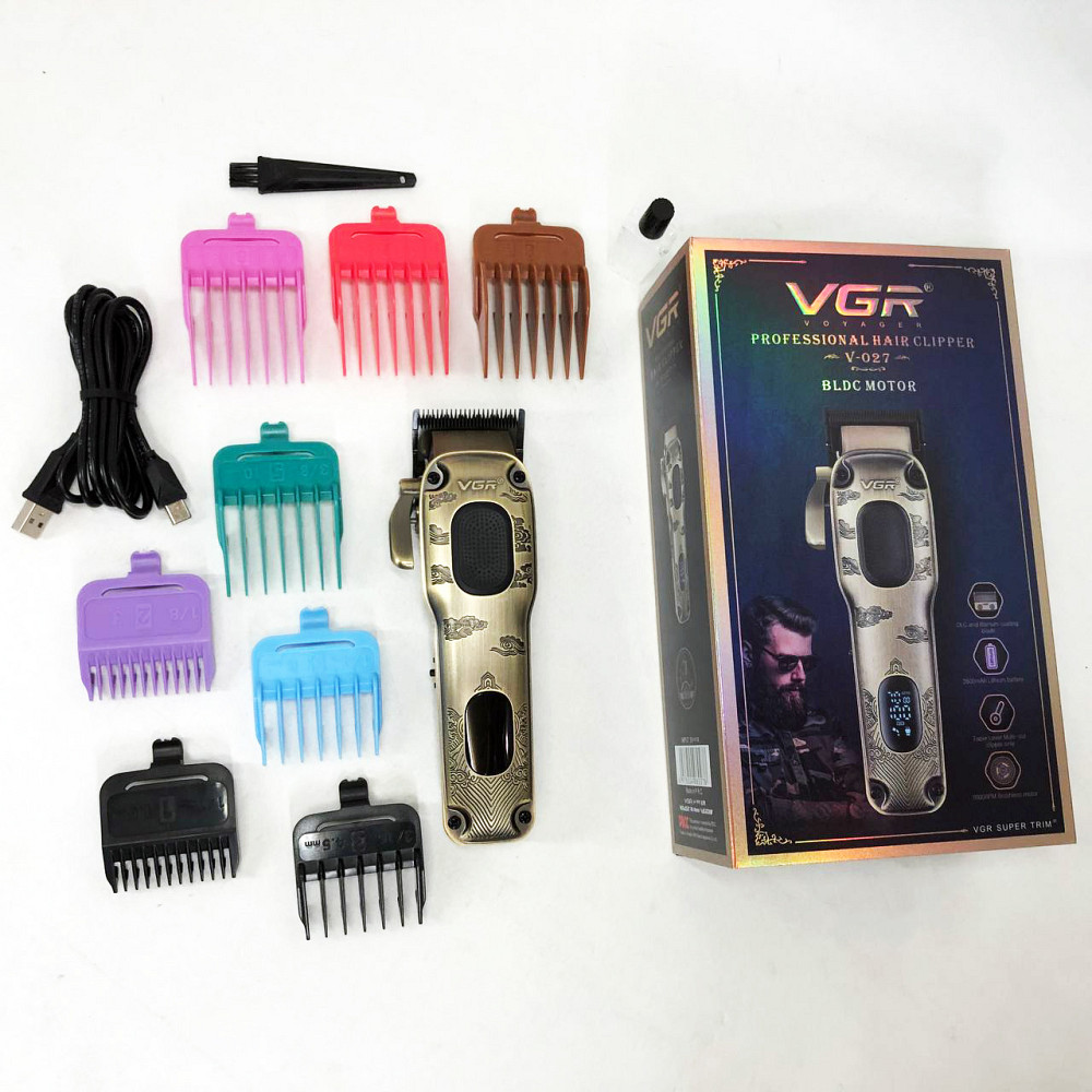 Машинка для стрижки чоловіча VGR V-027, Професійна машинка для стрижки голови, Тример бездротовий MN-43 Львів - фото 12
