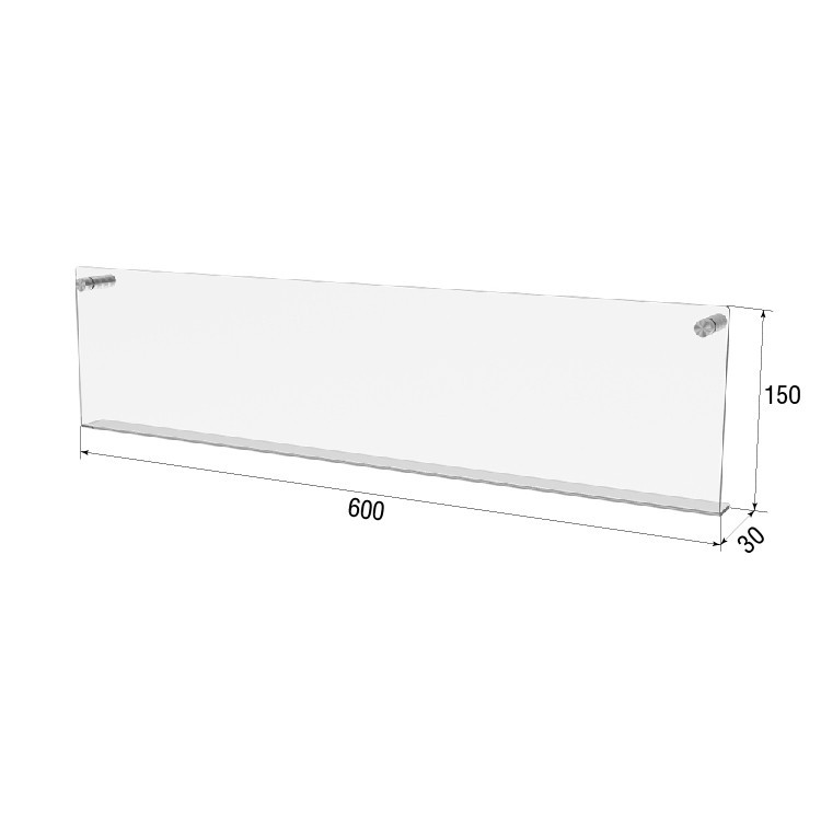 Полиця EKOSTAR настінна 600х150х30 Київ - фото 3