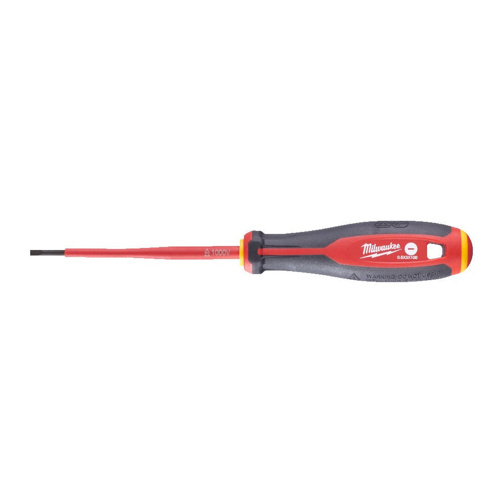 Тригранна викрутка ізольована VDE MILWAUKEE SL 0.5X3X100 Одеса - фото 1