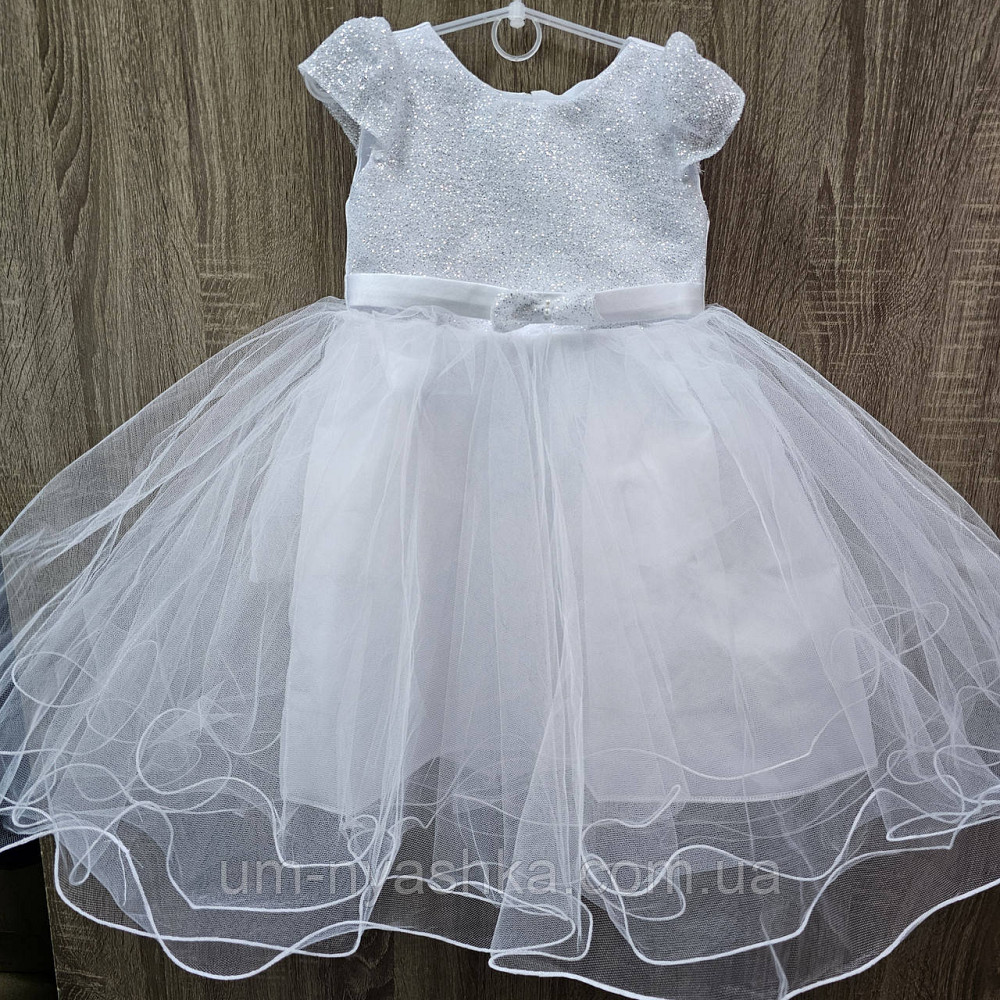Сукня Сніжинка Біле ошатне плаття для дівчинки з глітером Кривий Ріг - фото 2