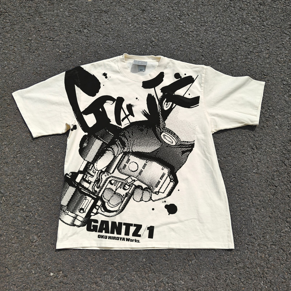 Футболка мужская с принтом аниме Аниме Гантз Кс Гун оверсайз (S/M/L) Черний Днепр - изображение 9