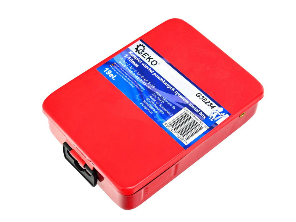 Свердла металу "GeKo" HSS-TYT у металічній валізці, комплект 19шт: ( 1,0 -10,0)мм Киев - изображение 4