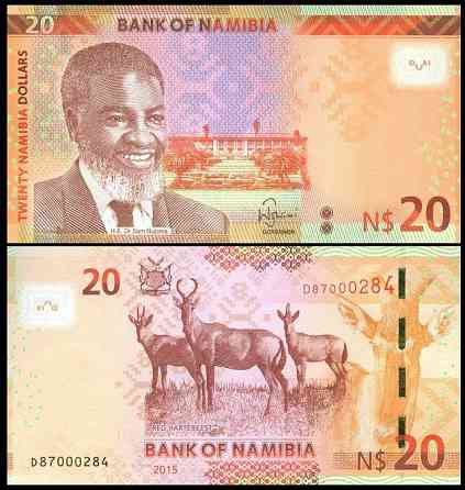 Namibia Намибия - 20 Dollars 2015(2022) UNC Полтава