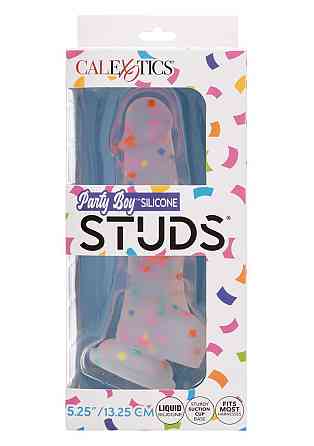 Фалоімітатор з рідкого силікону CalExotics Studs Dildo, різнокольоровий, 17,7 × 3,8 см Sex Aura Київ