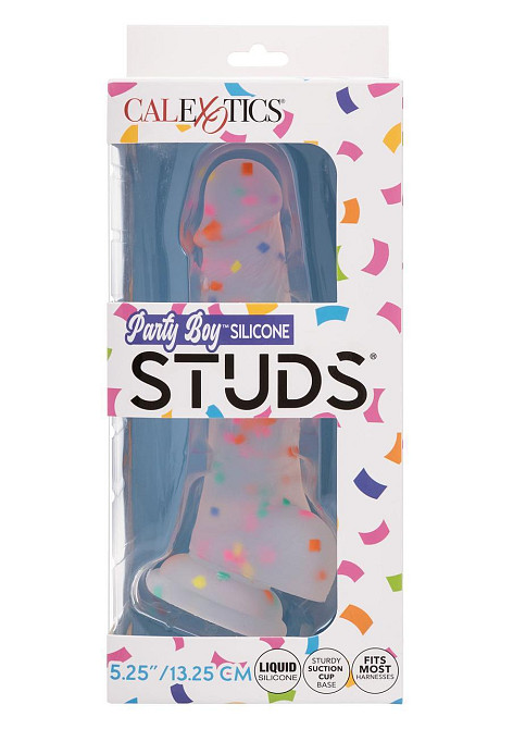 Фаллоимитатор из жидкого силикона CalExotics Studs Dildo, разноцветный, 17,7 × 3,8 см Sex Aura Киев - изображение 1