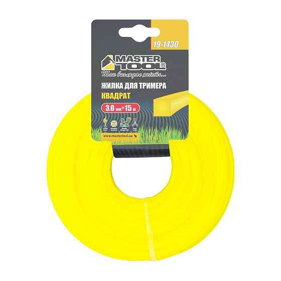 Леска для триммера MASTERTOOL КВАДРАТ 3,00 мм 15 м 19-1430 Ровно