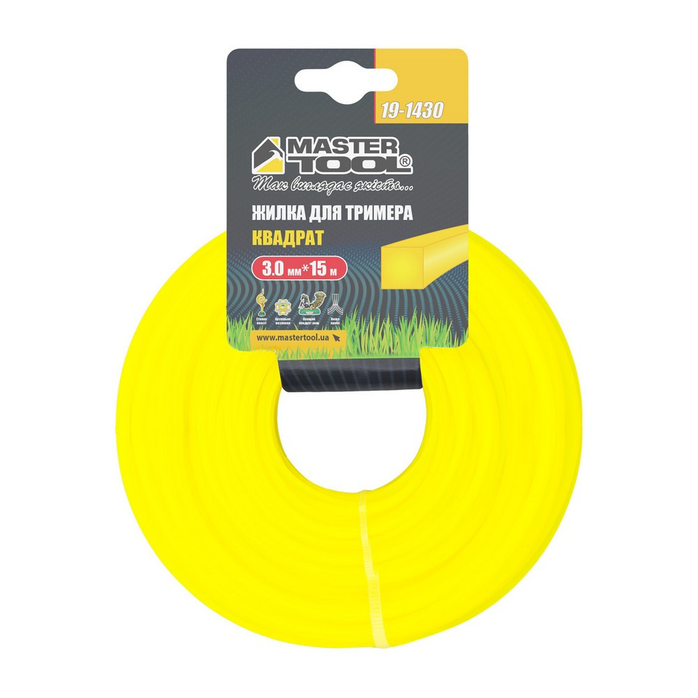 Волосінь для тримера MASTERTOOL КВАДРАТ 3,00 мм 15 м 19-1430 Рівне - фото 2