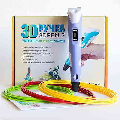 Ручка 3D Pen-2 для дитячої творчості З LED дисплеєм, покращена версія, діаметр 0.7мм Одеса