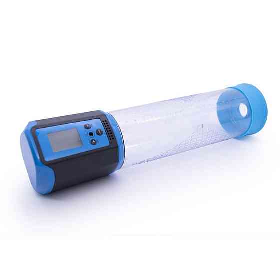 Автоматична вакуумна помпа Men Powerup Passion Pump Blue, LED-табло, перезаряджувана, 8 режимів Sex Aura Київ