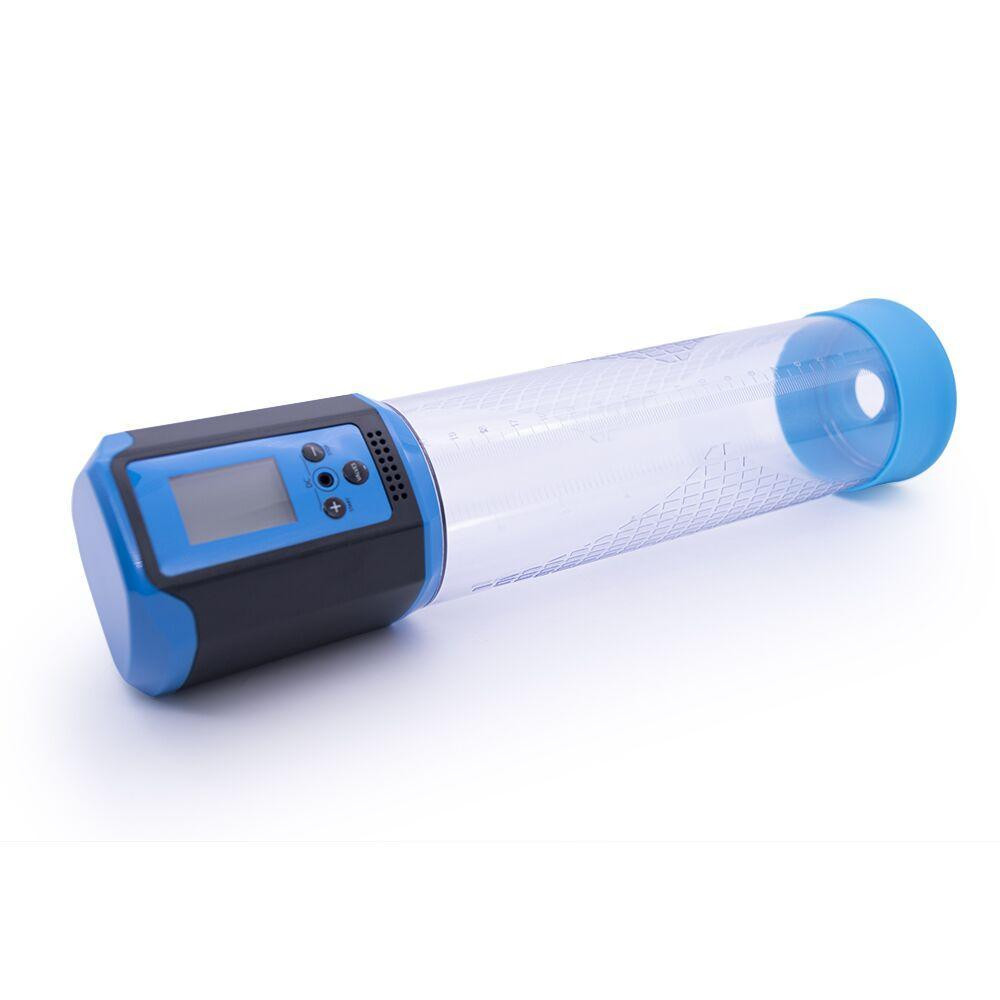 Автоматическая вакуумная помпа Men Powerup Passion Pump Blue, LED-табло, перезаряжаемая, 8 режимов Sex Aura Киев - изображение 2
