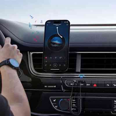 FM модулятор Essager Lingfeng Bluetooth 5.0 Aux Adapter Car Wireless Receiver USB (EBT-LF01-P) Вінниця