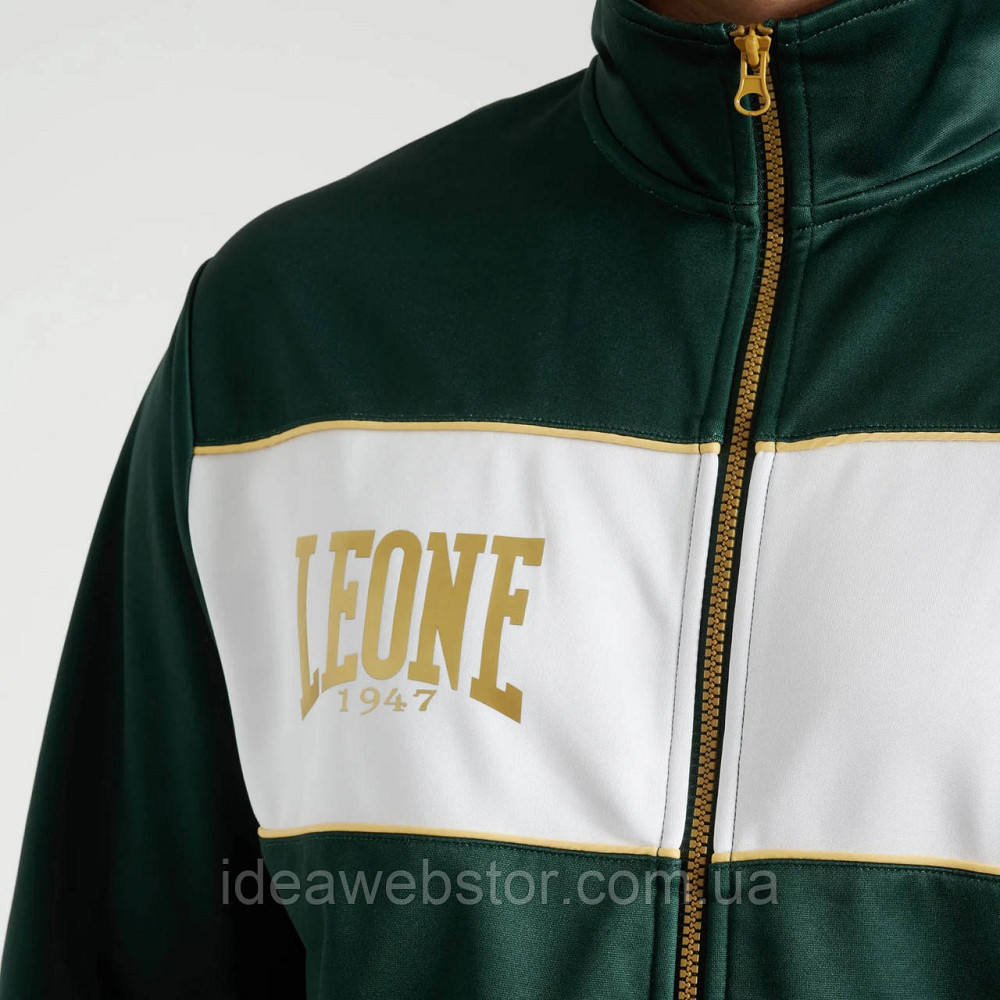 Спортивний костюм чоловічий Leone Premium Green зелений 100% поліестер для тренувань спорту відпочинку та повсякденного носіння S Київ - фото 15