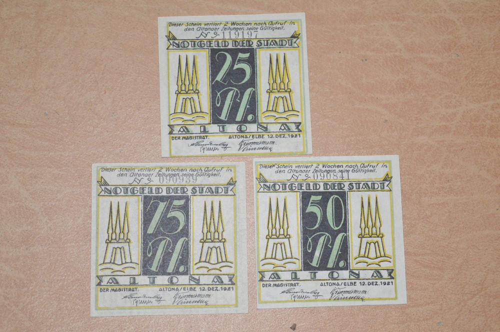 Німеччина. Нотгельд. 25,50,75 Pf 1921 року ( 1 ) Полтава - фото 1