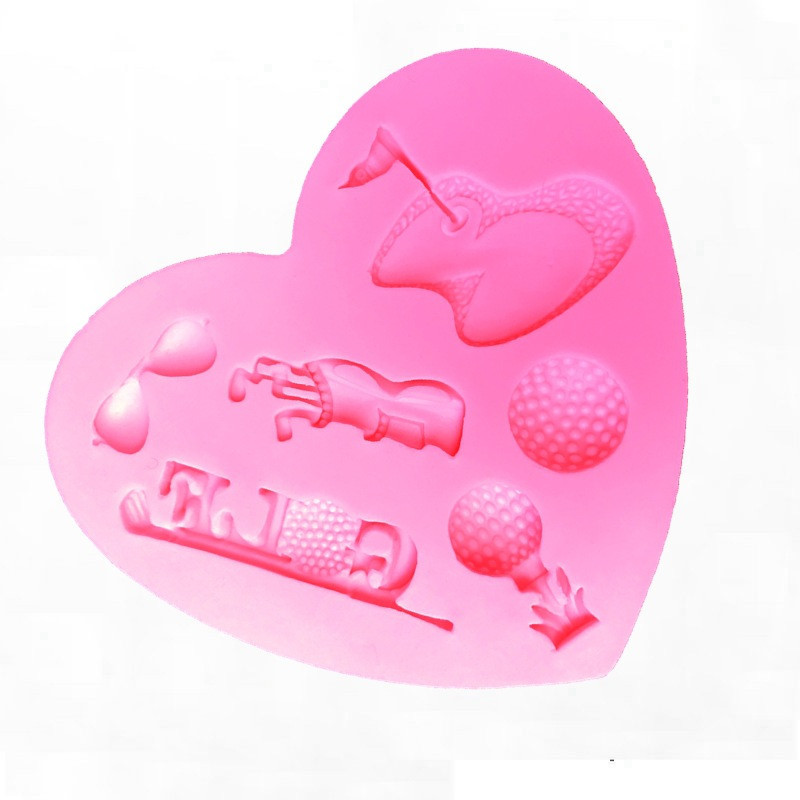 Молд силиконовый Гольф 83 на 74 мм розовый Киев - изображение 4