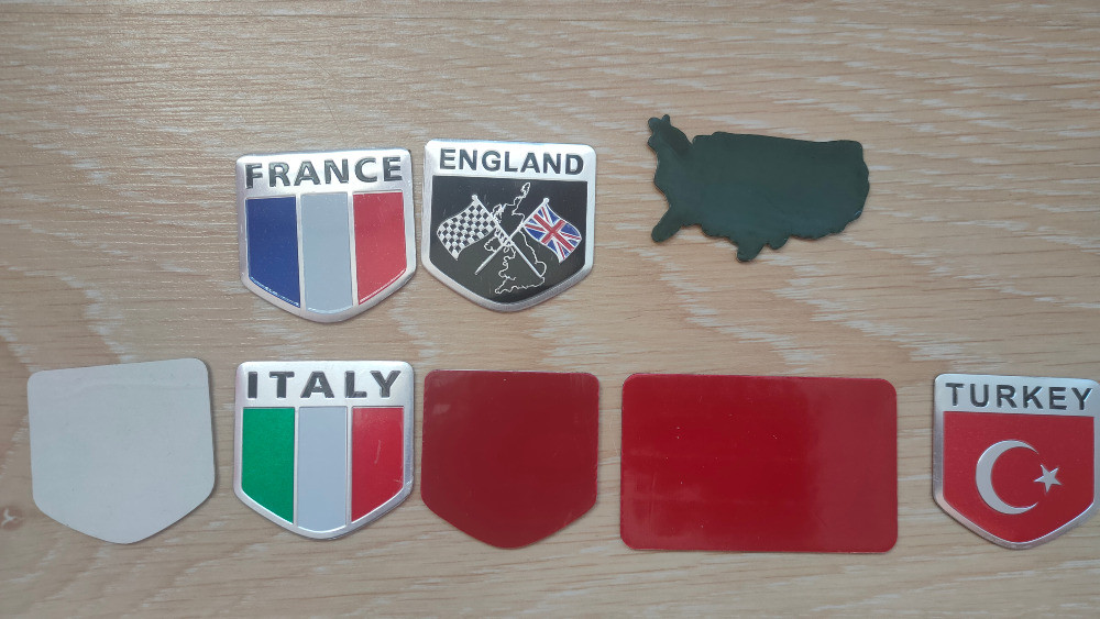 Наклейка на авто Прапори Країн алюмінієві Київ - фото 7