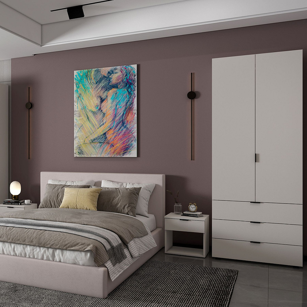 Шкаф распашной для одежды Doros Гелар 116,2х49,5х203,4 см Кашемир (DRS-011167) Львов - изображение 1